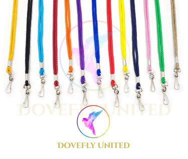 6mm經濟型圓帶 素色識別證帶批發 (配件: 鉤子)