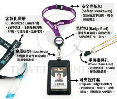 安全扣識別帶 頸掛式識別證帶安全扣訂製 (HTP-96)