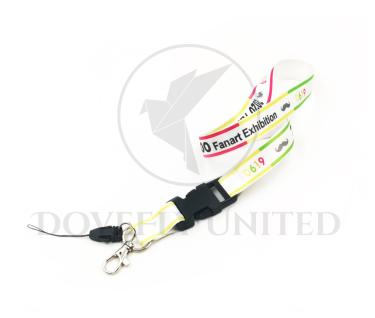 識別證帶插扣/安全扣 熱轉印刷+鎖式鉗扣 (HTP20-33NM)