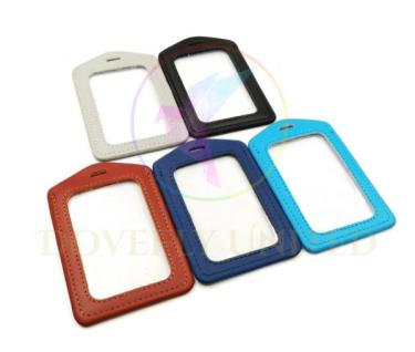 雙透真皮證件套 上方開口 (直式; 單層) #DFGL-801