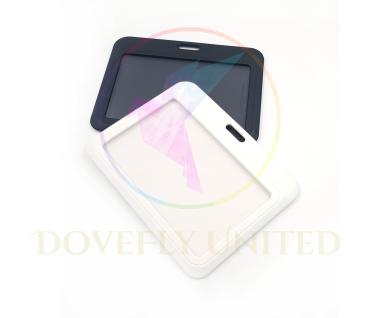 #DF-7540 雙卡高質量識別證保護殼 採用環保PP材質 (橫式)