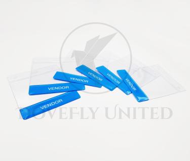 客製化LOGO印刷 彩條 PVC 透明識別證套 #DFL414-2