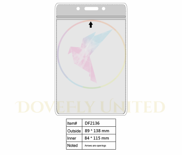 A4紙張的1/8證件套(直式; 單層) #DF-2136 (適用規格: 84(W) * 111(H)mm)