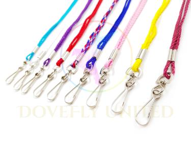 3mm經濟型圓帶 素色識別證帶批發 (配件: 鉤子)