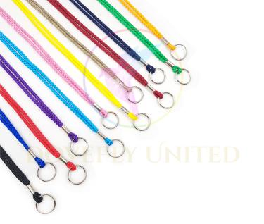 6mm經濟型圓帶 素色識別證帶批發 (配件:鑰匙圈)