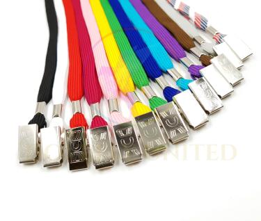 10mm經濟型扁帶 走馬帶 素色證件帶批發 (配件: 夾子)