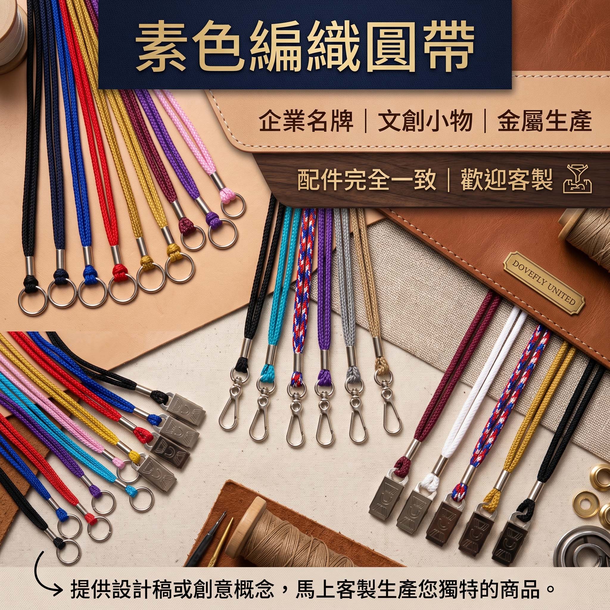 素色編織圓帶