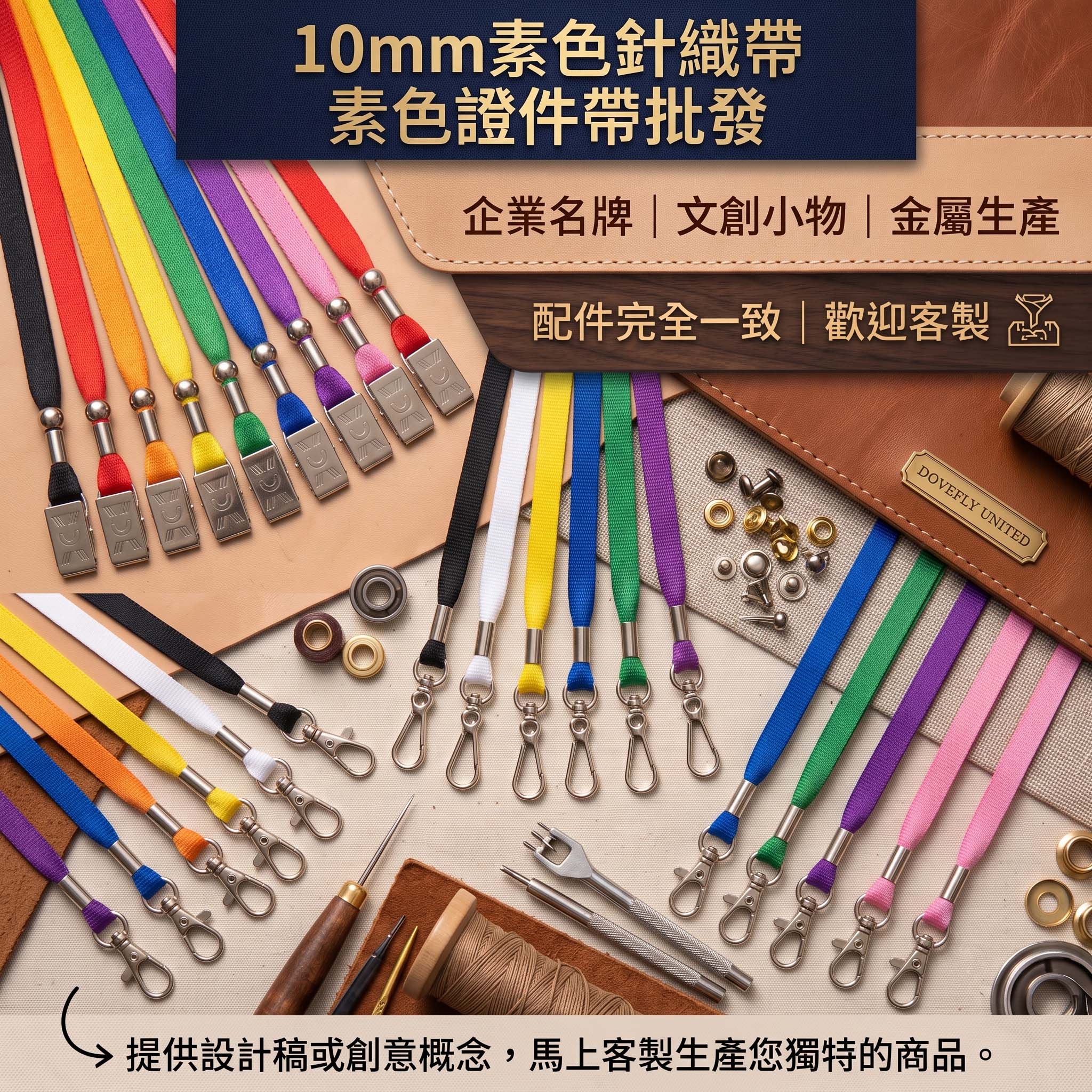素色編織針織帶